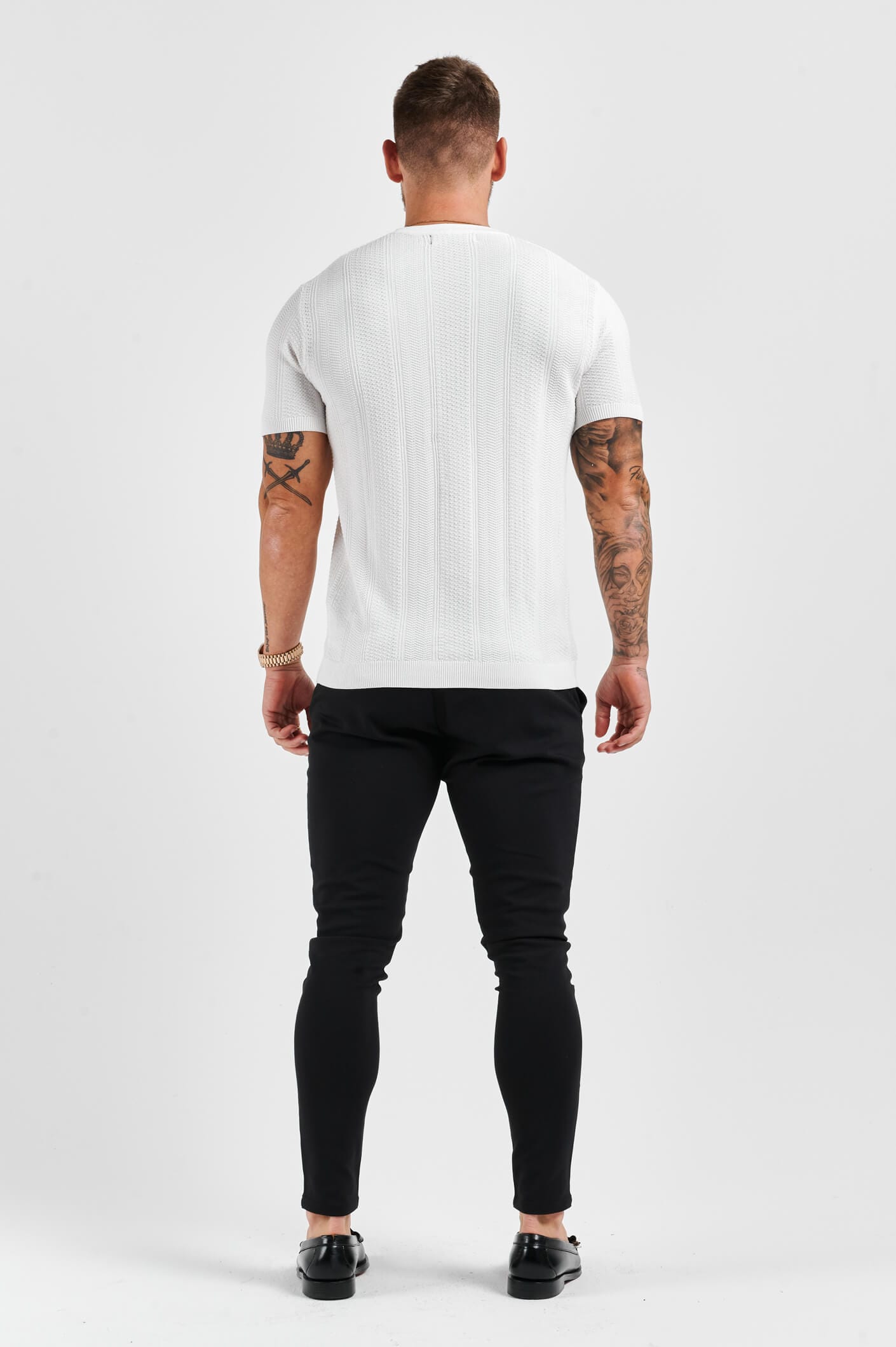 Legend London T-SHIRT TEXTURED TEE - WHITE