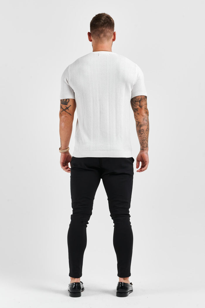 TEXTURED TEE - WHITE