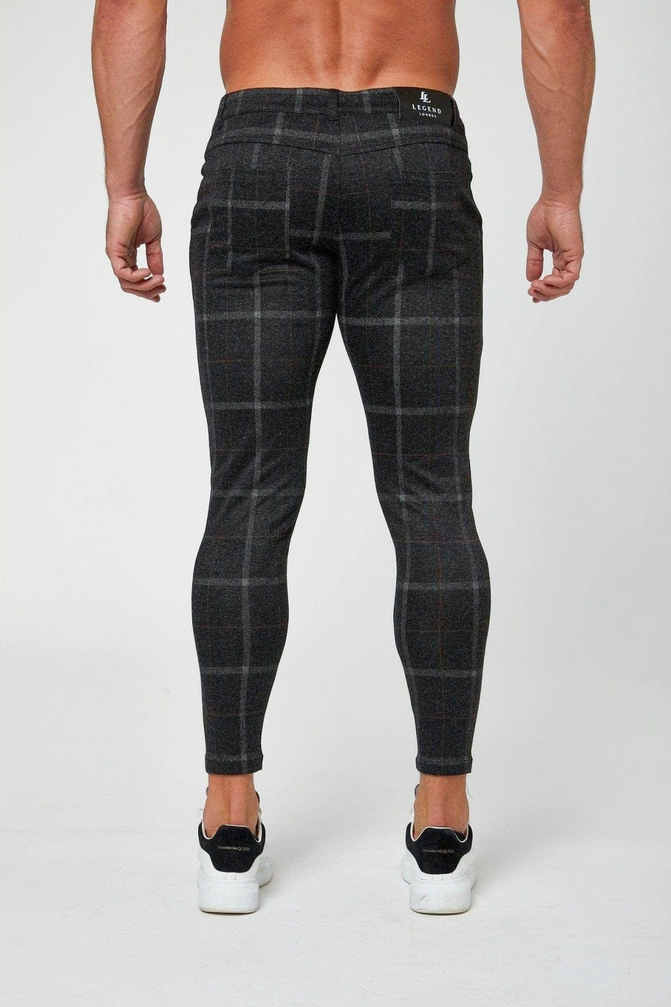 Mens tight hot sale checkered trousers