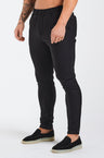 Legend London Trouser PLEATED SLIM FIT TROUSER - BLACK