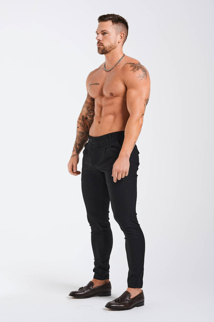 SLIM-FIT TROUSER - BLACK