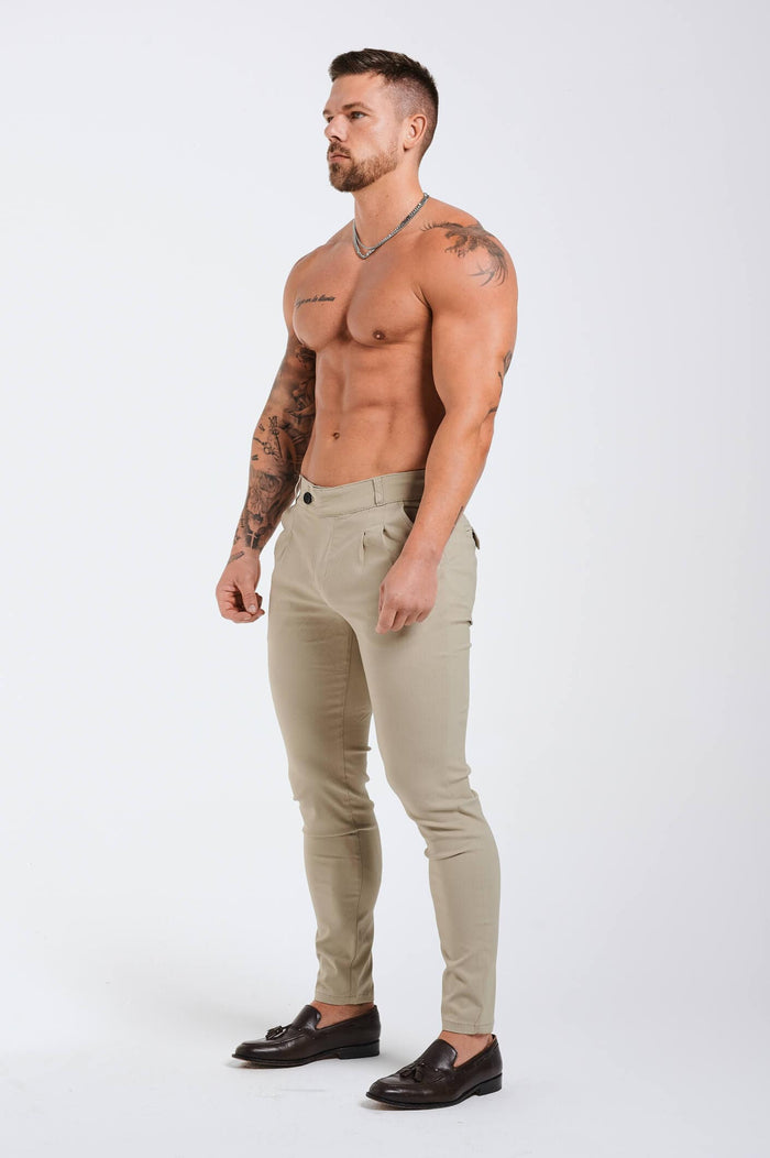 SLIM FIT TROUSER - MILITARY KHAKI