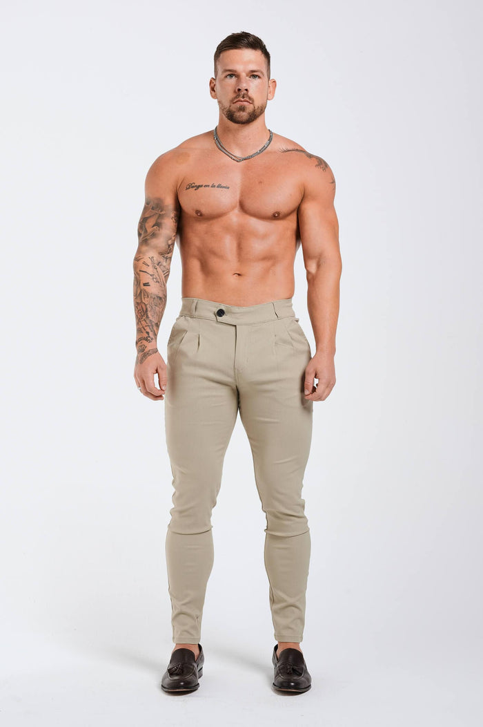 SLIM FIT TROUSER - MILITARY KHAKI