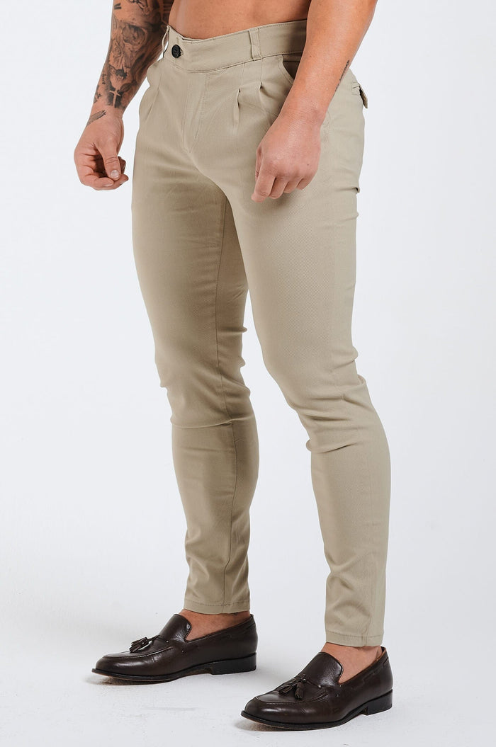 SLIM FIT TROUSER - MILITARY KHAKI