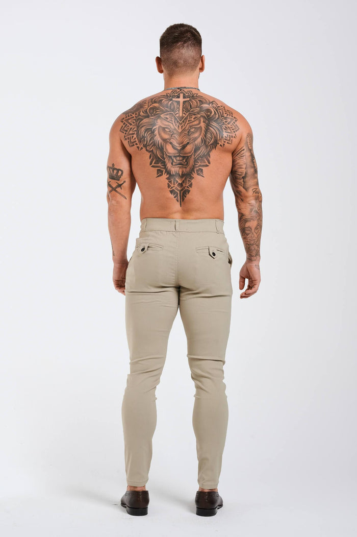 SLIM FIT TROUSER - MILITARY KHAKI