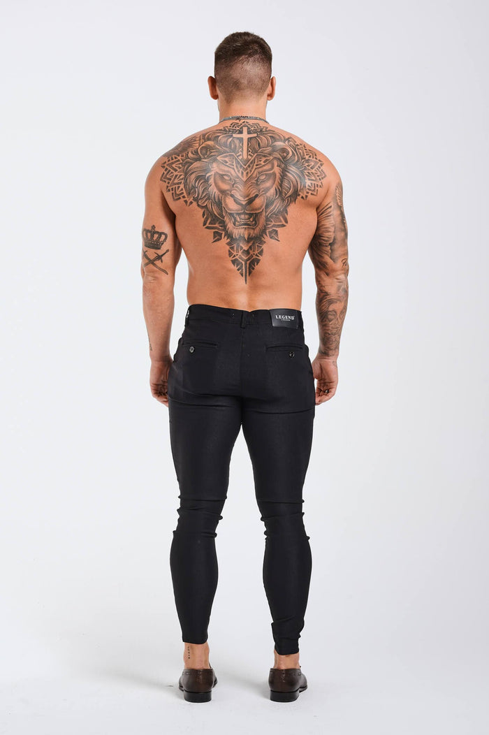 FLEX CHINO SLIM FIT - ZWART