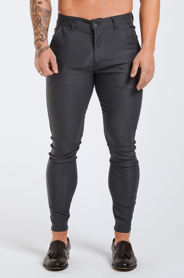 FLEX CHINO SLIM FIT - DIEPGRIJS