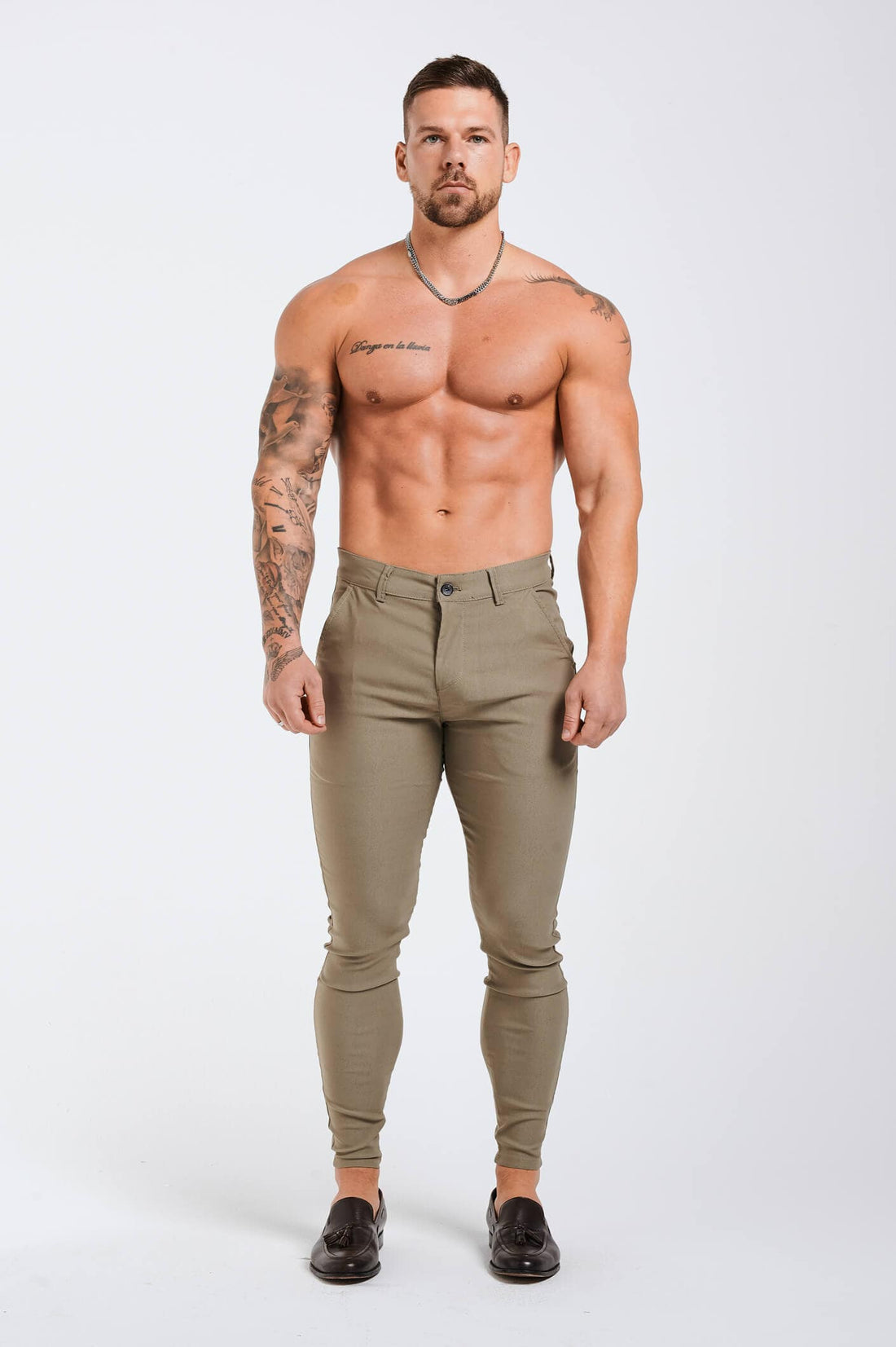 Legend London Trousers - chino FLEX CHINO SLIM FIT - SAGE