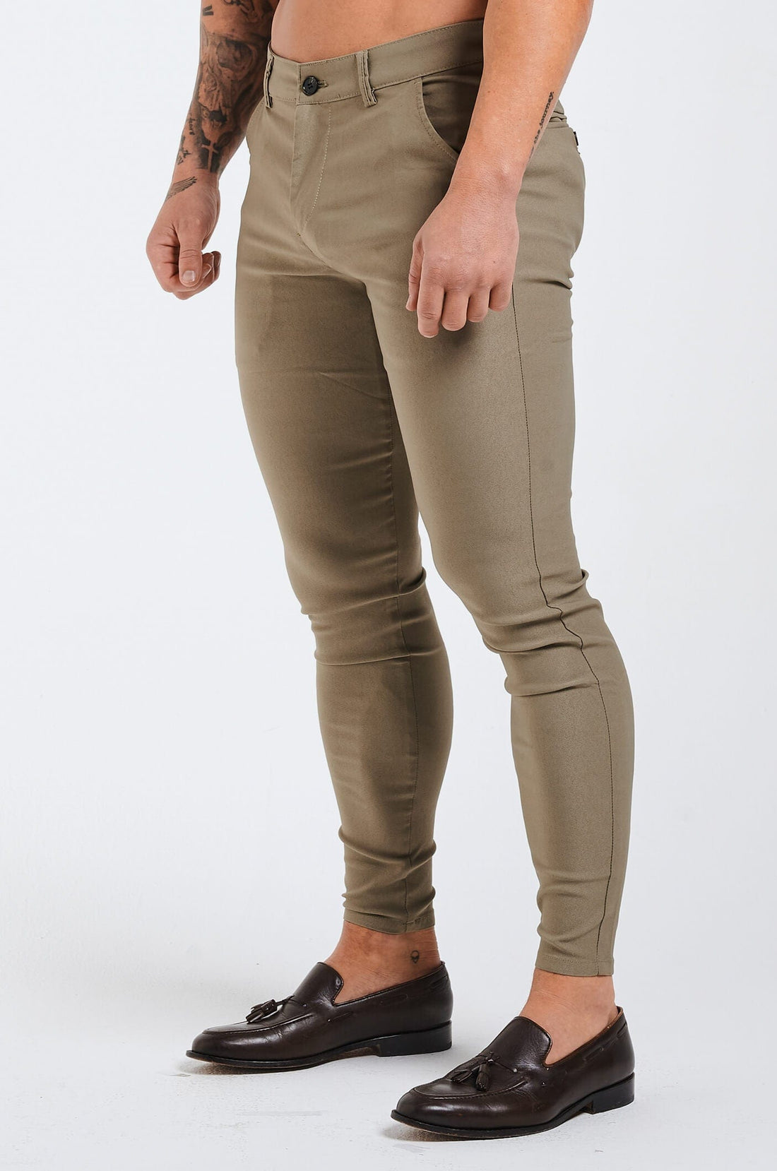 Legend London Trousers - chino FLEX CHINO SLIM FIT - SAGE