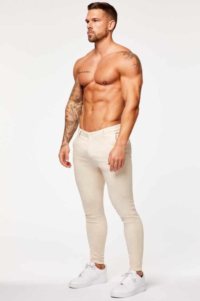 SPRAY-ON STRETCH CHINO - STEEN