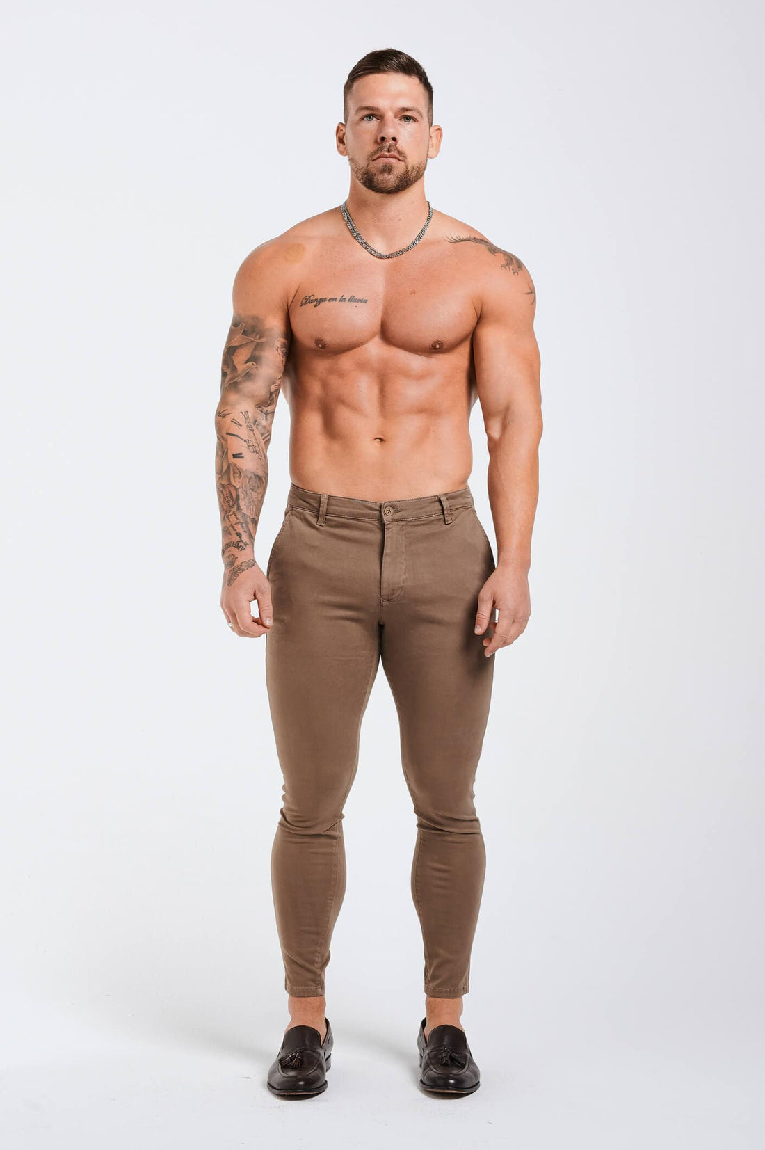 Legend London Trousers - chino SPRAY-ON STRETCH CHINO - TAUPE