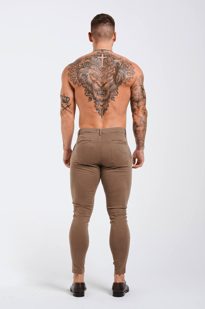 CHINO STRETCH EN SPRAY - TAUPE