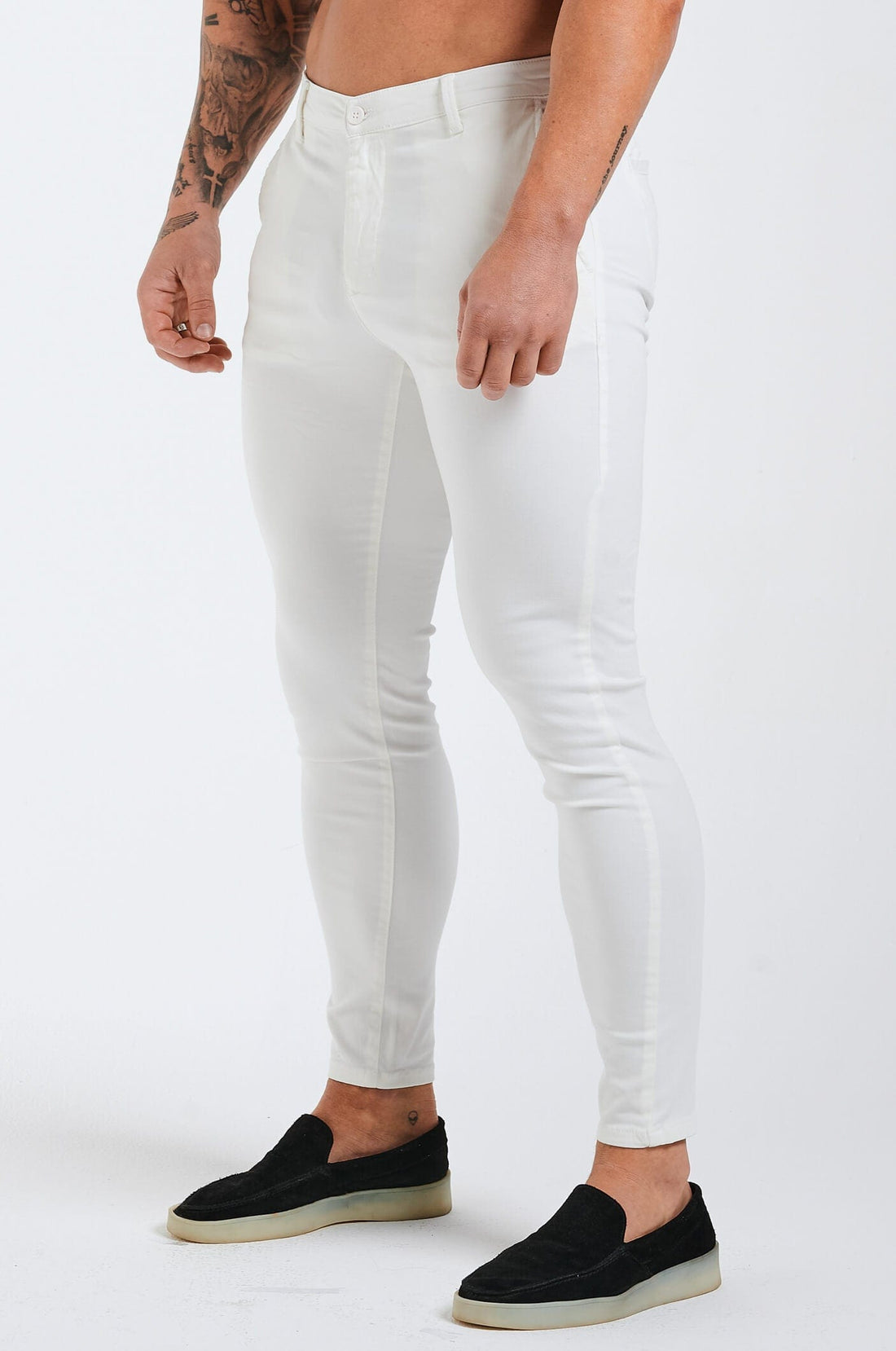 Legend London Trousers - chino SPRAY-ON STRETCH CHINO - WHITE