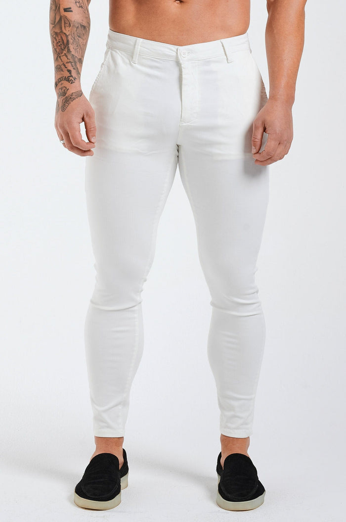 SPRAY-ON STRETCH CHINO - WIT