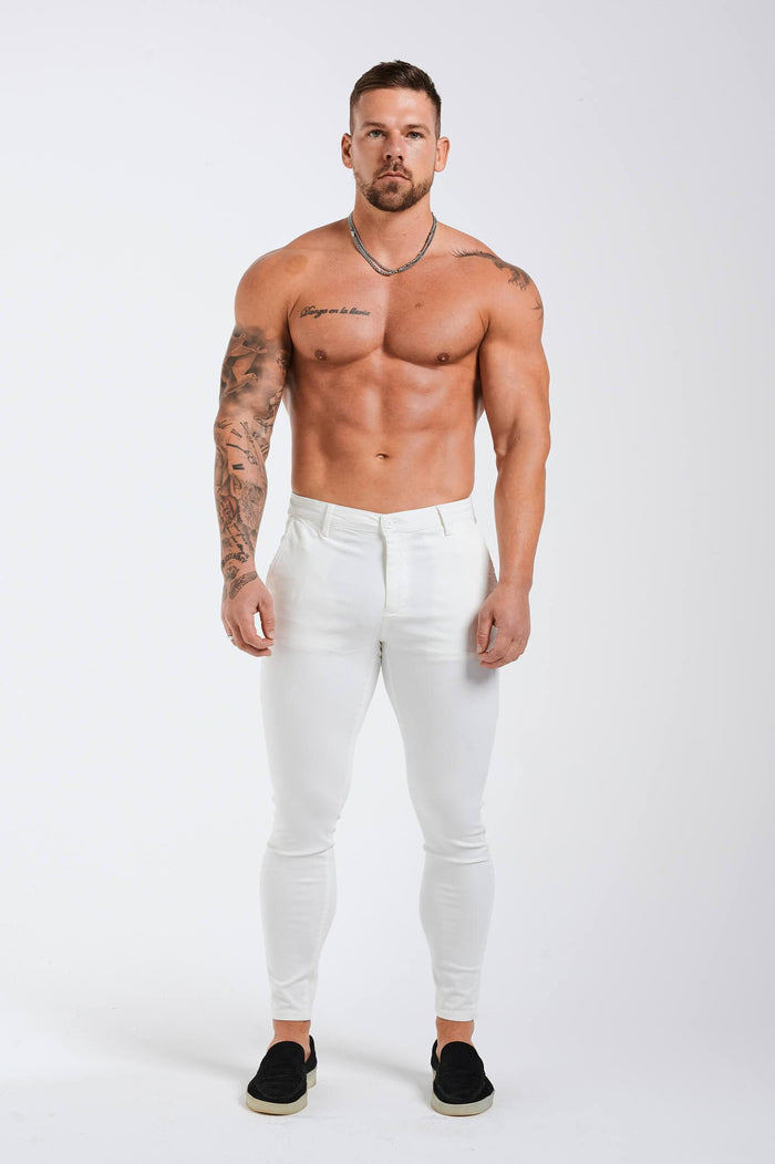 SPRAY-ON STRETCH CHINO - WHITE