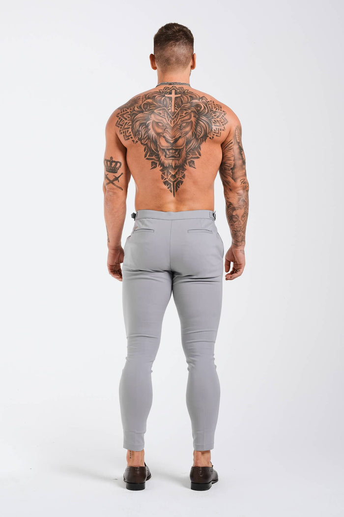 EINFACHE STRETCH-HOSE MIT SEITLICHEM Cinch – Anthrazit