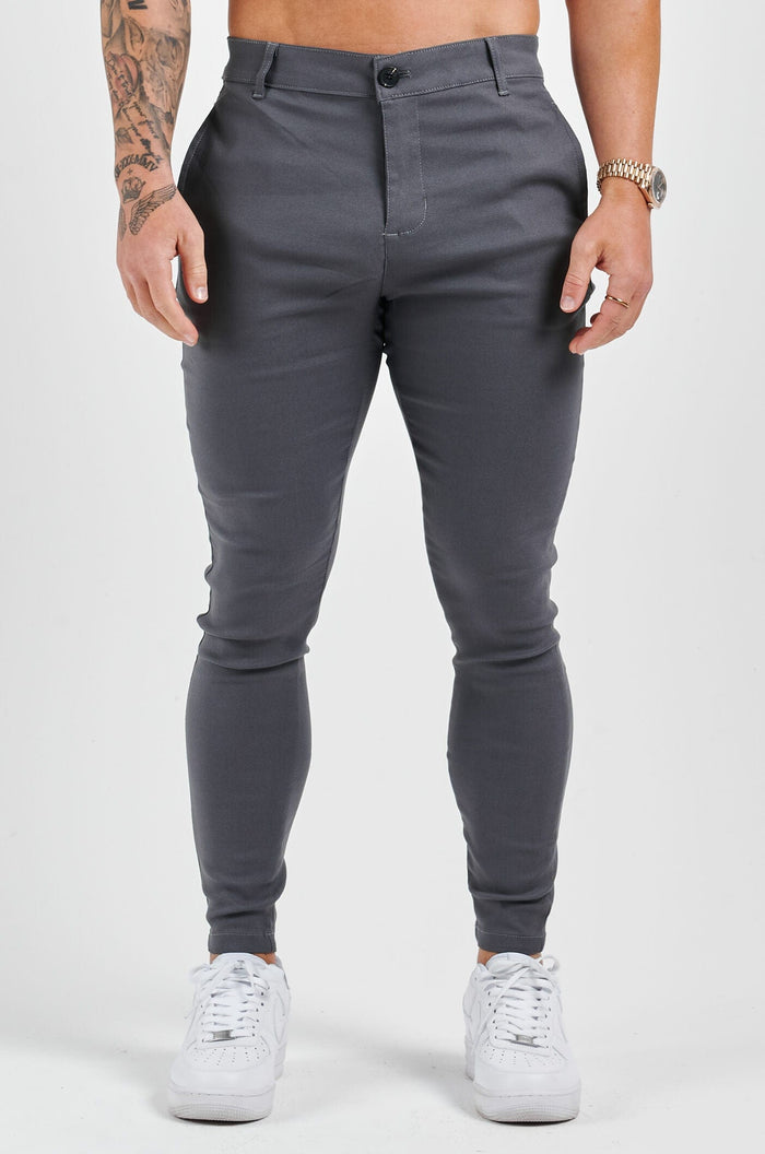 STRETCH COMFORT TROUSER - DARK GREY