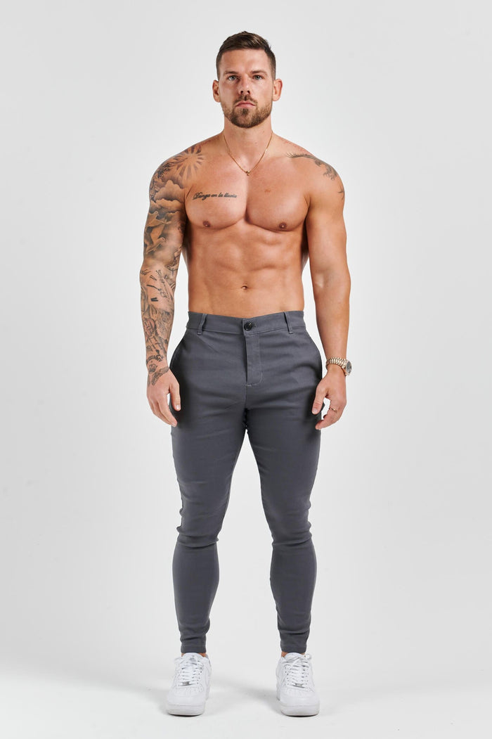 STRETCH COMFORT TROUSER - DARK GREY