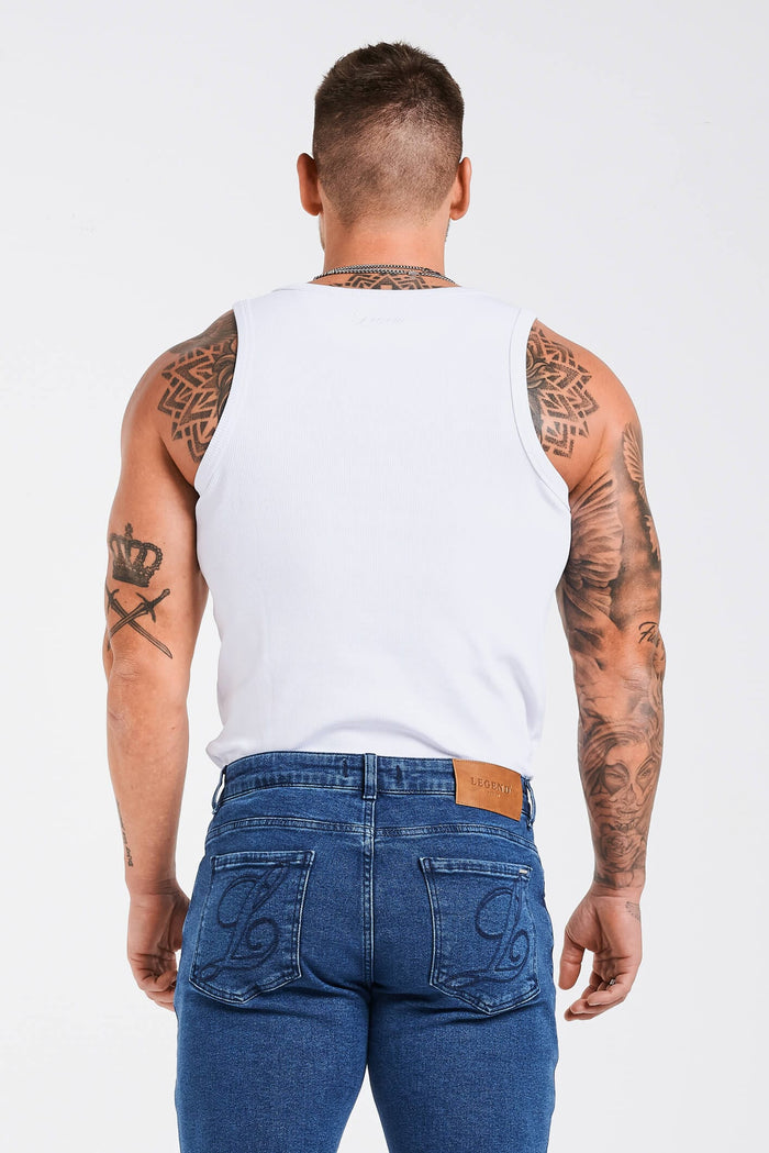 RIBBED VEST - WHITE