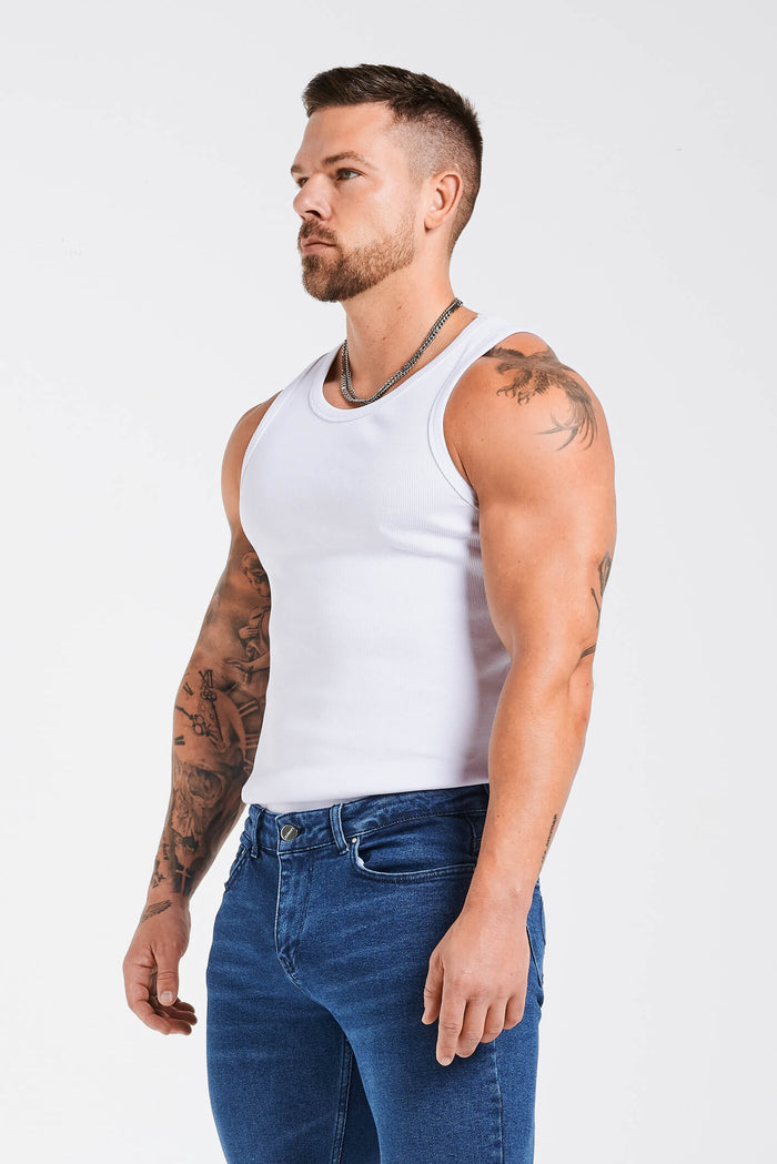 RIBBED VEST - WHITE