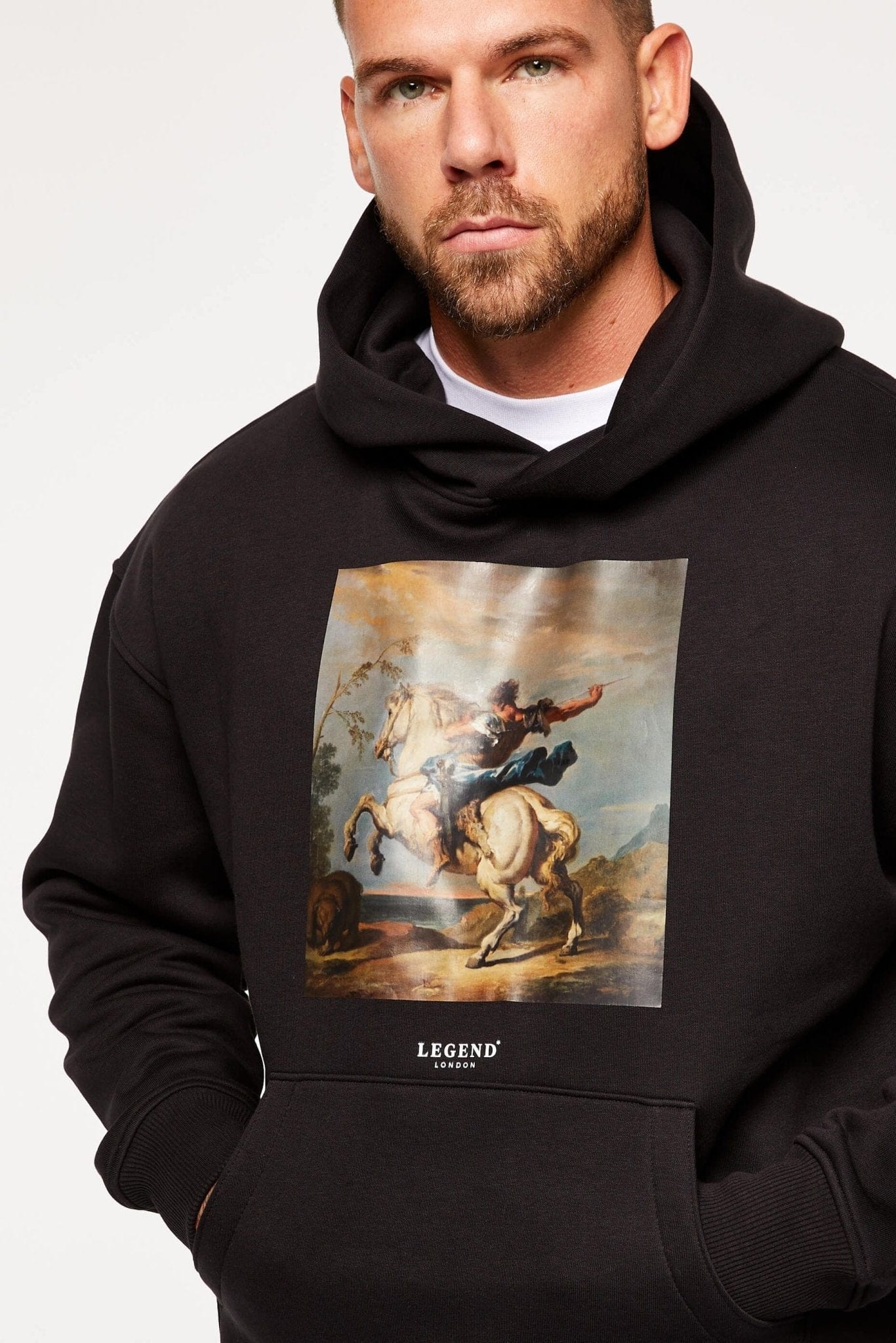 TAKE FLIGHT PRINT HOODIE - BLACK – Legend London