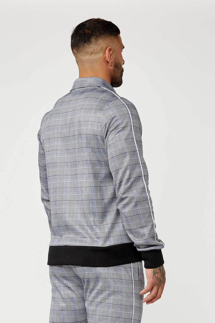 SMART TRACK JACKET IN CHECK - GREY