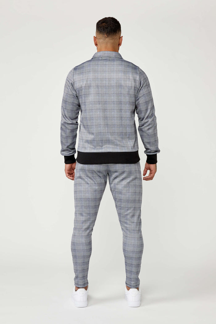 SMART TRACK JACKET IN CHECK - GREY