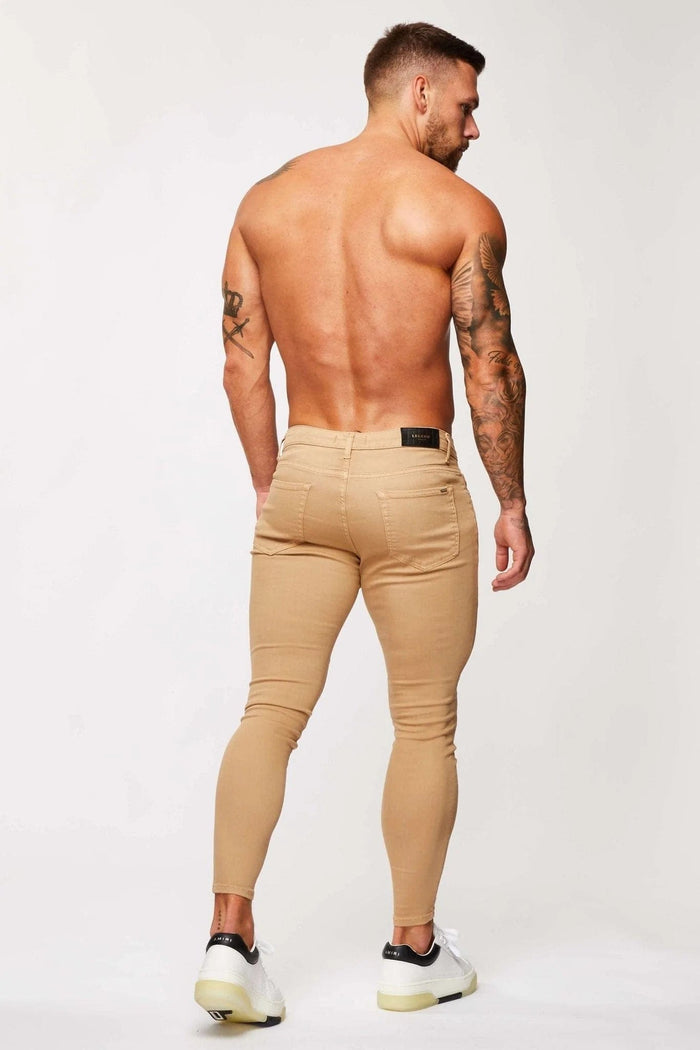 SKINNY FIT JEANS - BEIGE