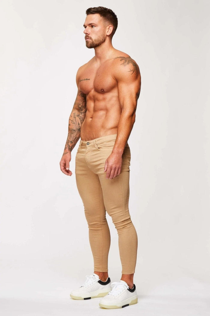 SKINNY FIT JEANS - BEIGE