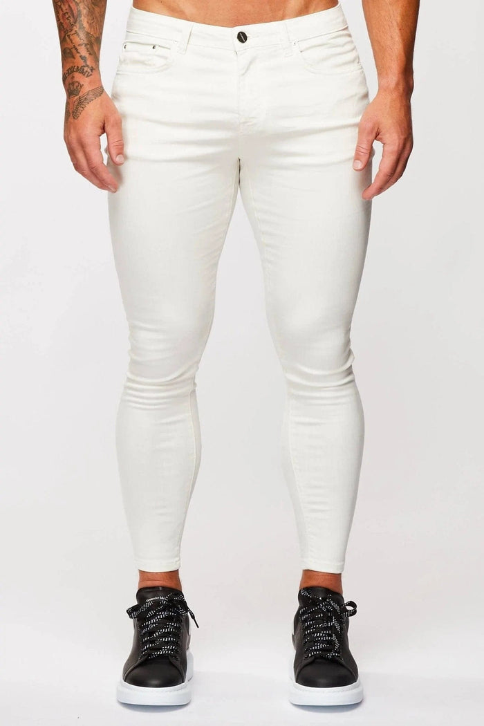 SKINNY FIT JEANS - ECRU