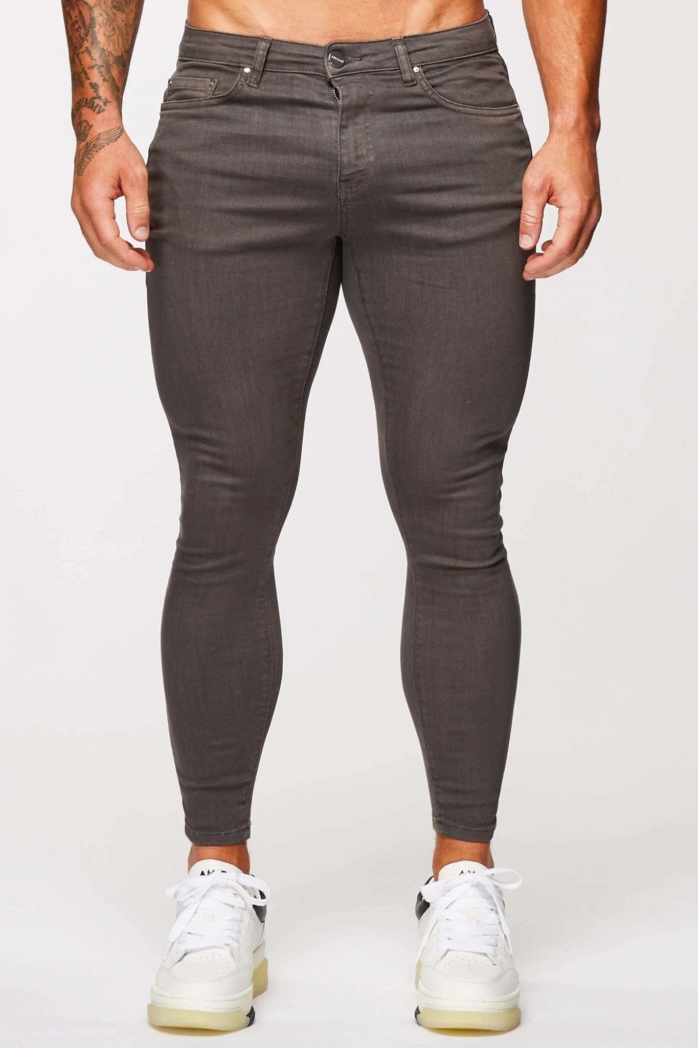 COLOURED DENIM - GREY – Legend London