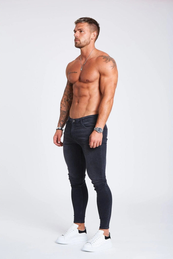 SKINNY FIT JEANS NON RIPPED - GREY