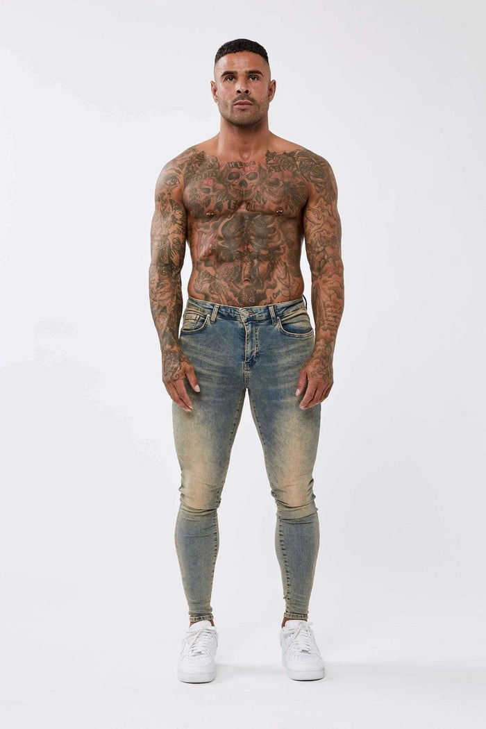 SKINNY FIT JEANS - HEAVY STONE WASH