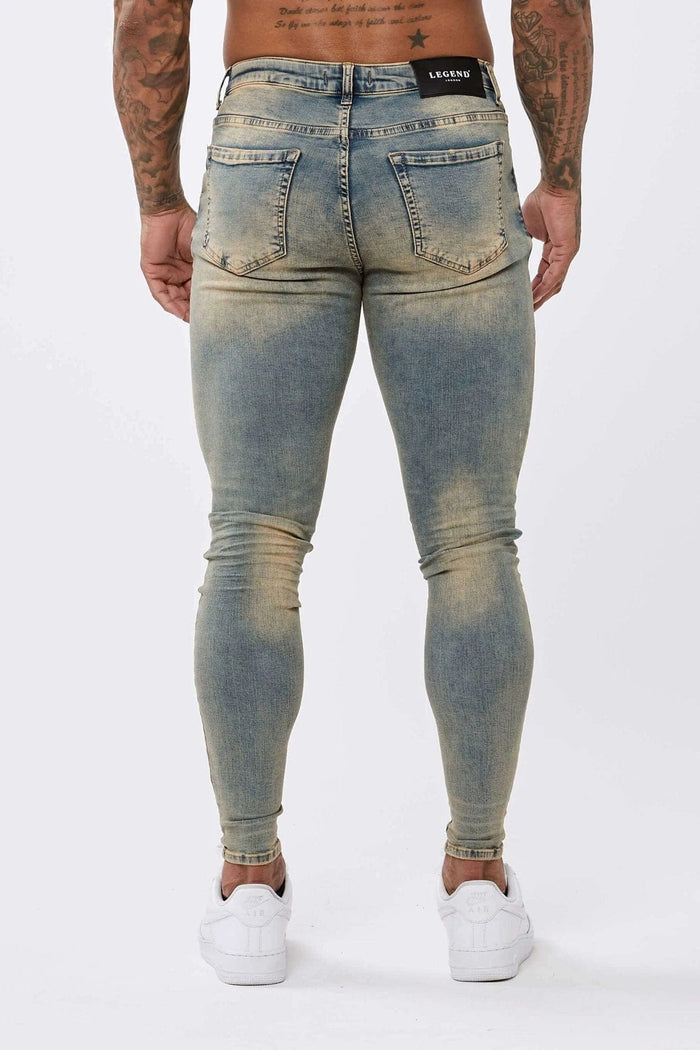 SKINNY FIT JEANS - HEAVY STONE WASH