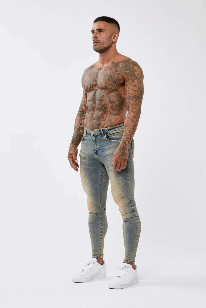 SKINNY FIT JEANS - HEAVY STONE WASH