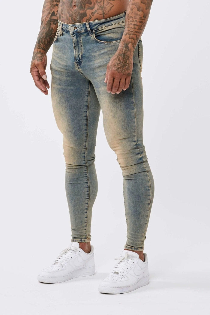 SKINNY FIT JEANS - HEAVY STONE WASH