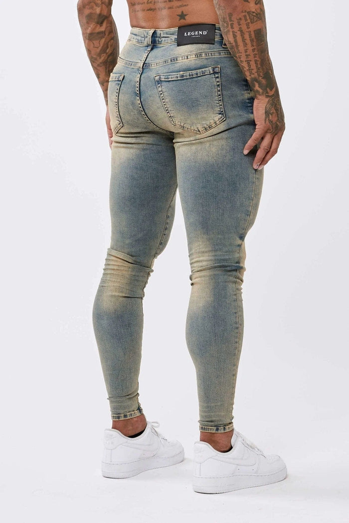 SKINNY FIT JEANS - HEAVY STONE WASH