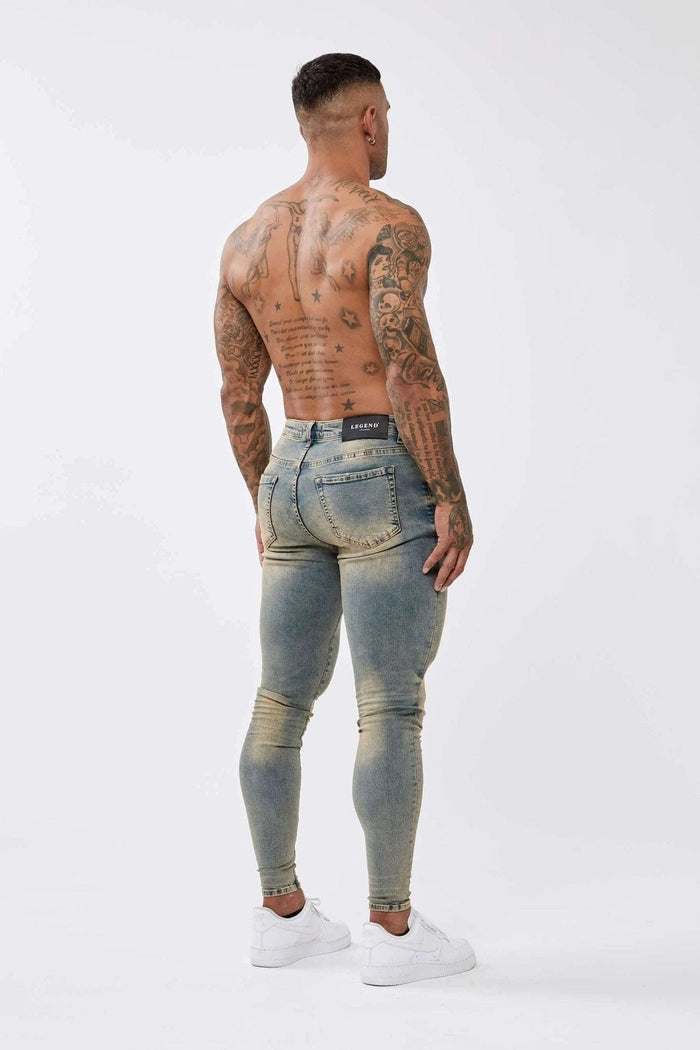 SKINNY FIT JEANS - HEAVY STONE WASH