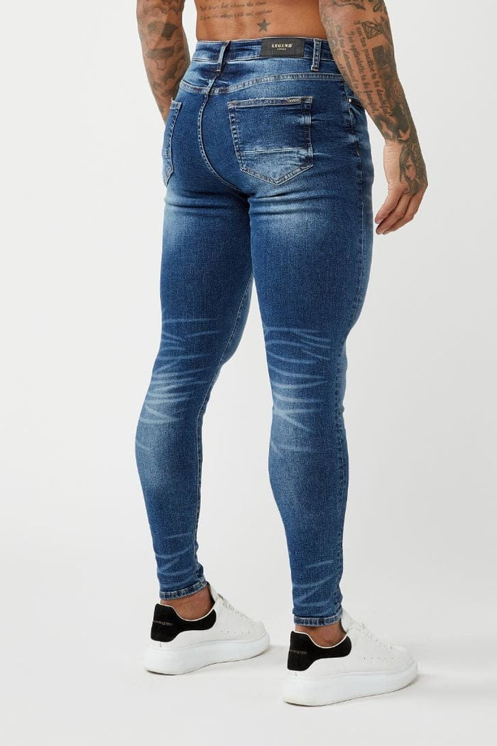 PREMIUM SPRAY-ON FIT JEANS - DONKERBLAUW