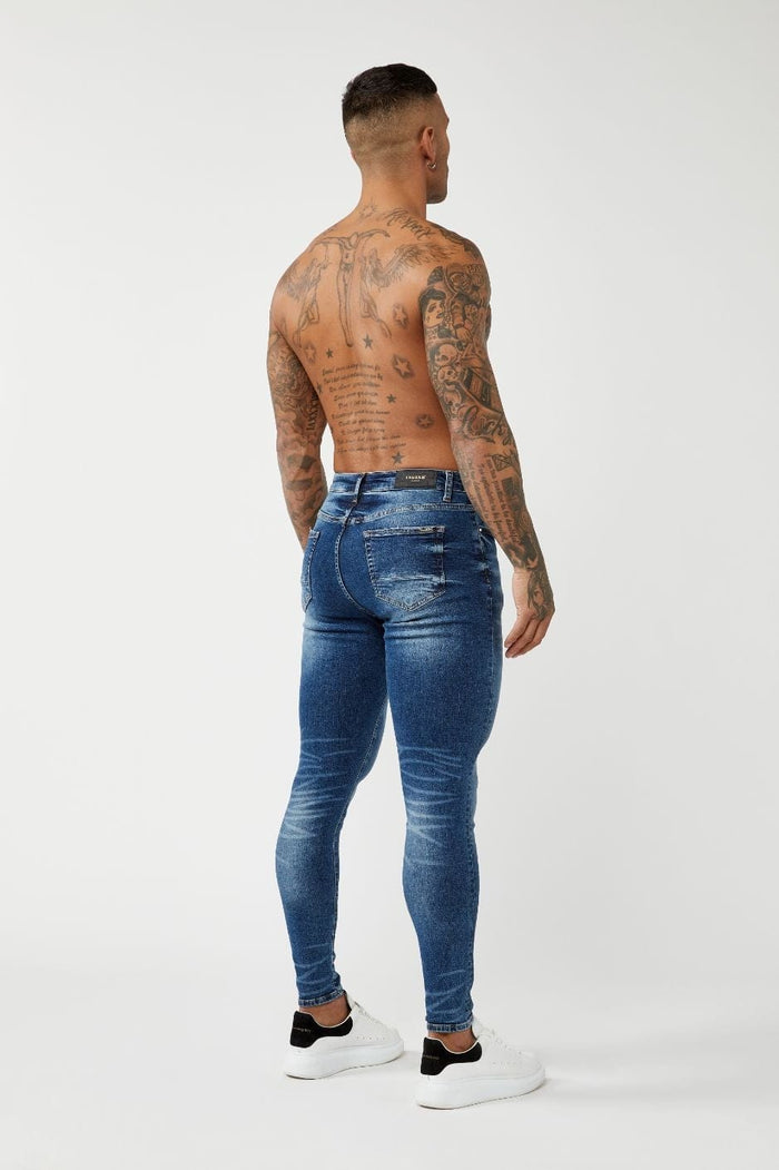 PREMIUM SPRAY-ON FIT JEANS - DONKERBLAUW