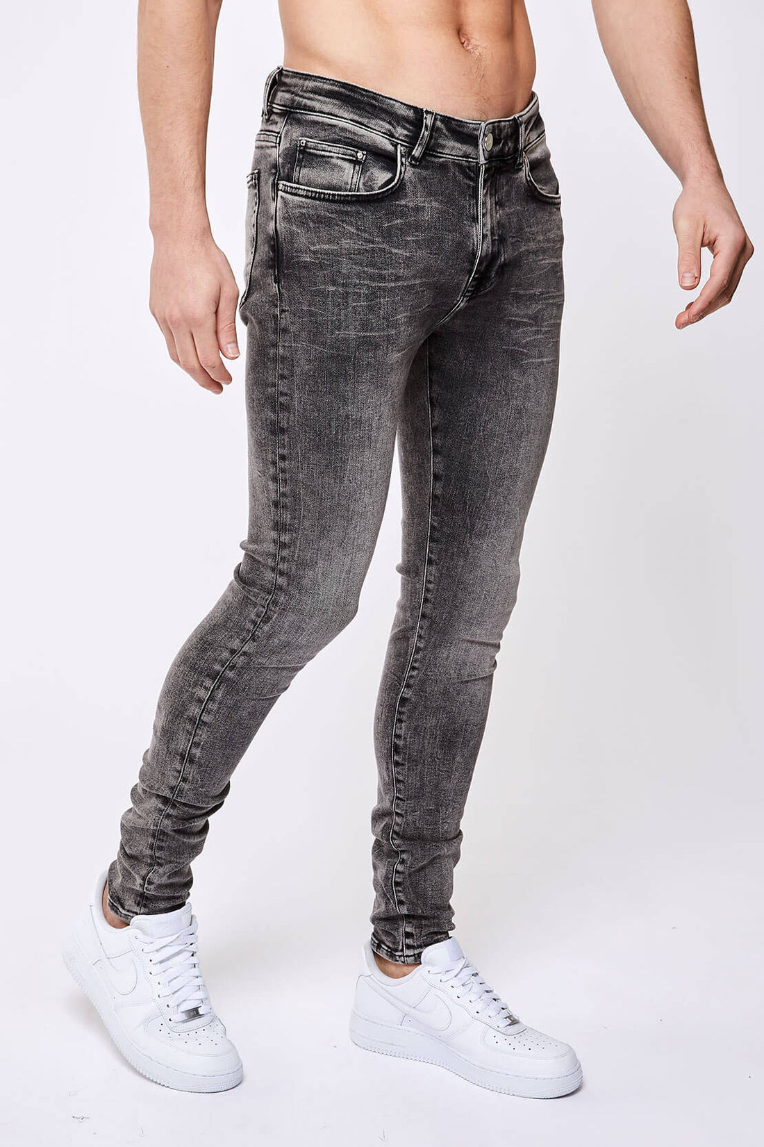 Legend London Jeans SKINNY FIT JEANS - ACID GREY WASH