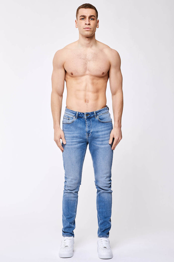 SLIM-FIT JEANS 1.0 - WASHED DARK BLUE