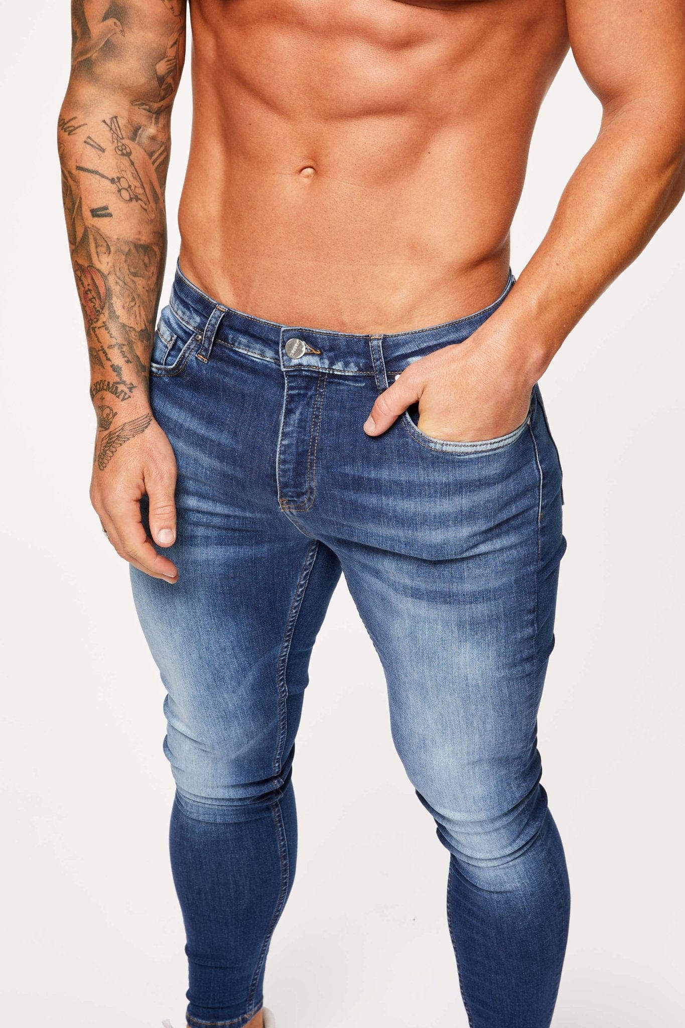 Men's Spray On Jeans  Super Skinny Fit Jeans - Legend London