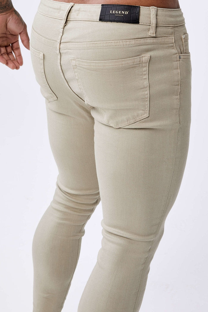 SKINNY FIT JEANS - STONE