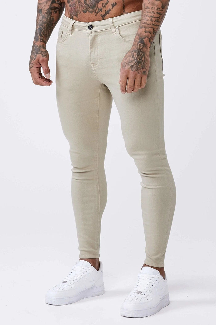 SKINNY FIT JEANS - STONE