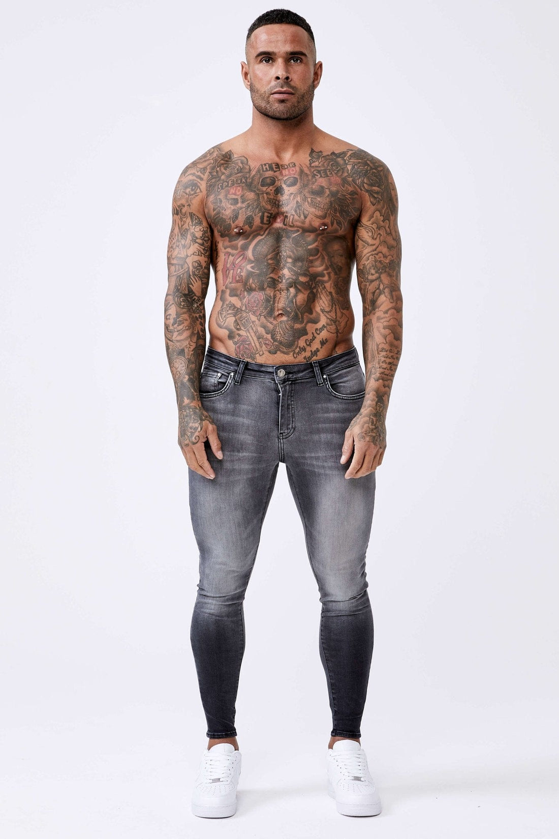 Legend London Jeans Washed Light Grey - Spray-On Jeans