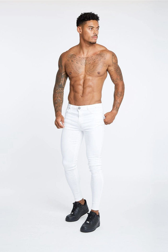 SKINNY FIT JEANS NON RIPPED - WHITE