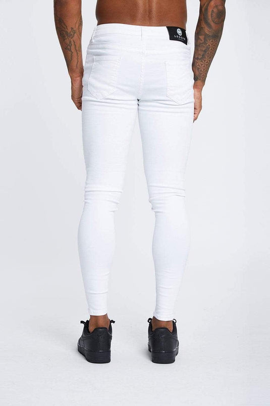 WHITE JEANS - NON RIPPED – Legend London