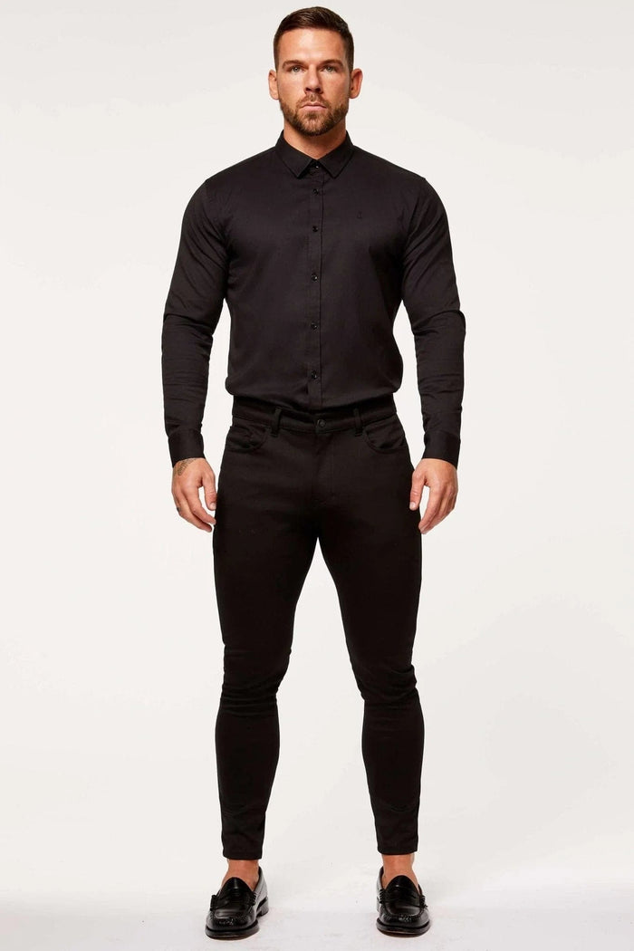 CAMISA DE VESTIR-NEGRO