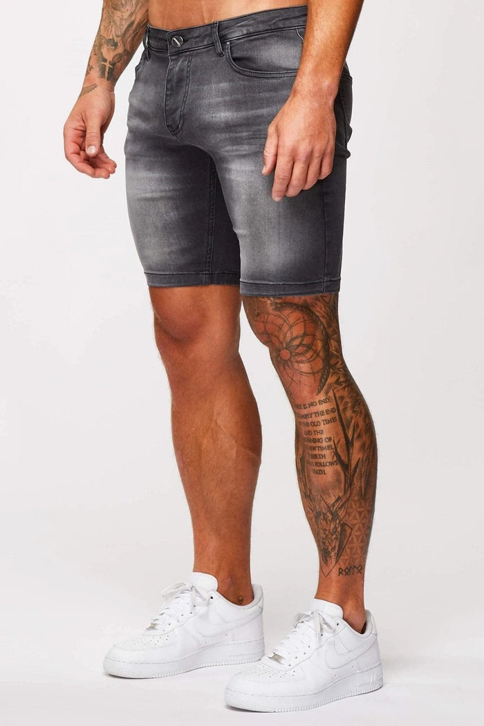 DENIM SHORT - WASHED GREY